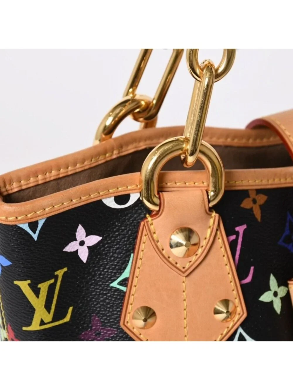 Louis Vuitton Takashi Murakami Monogram Multicolor Annie MM Shoulder Bag Noir